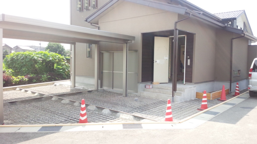 アルミカーポート設置完了